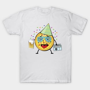 Pizza Character Party - Funny Illustration T-Shirt